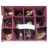 Box of 12 Danbury Mint Gold Ornament Collection