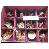 Box of 12 Danbury Mint Gold Ornament Collection