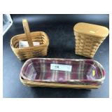 3 Longaberger Baskets