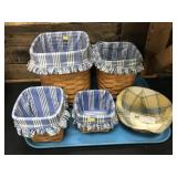 5 Longaberger Baskets