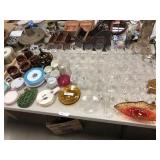 Large Selection of Etched Stemware and Misc.