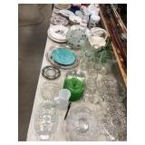Table Lot- China and Glassware