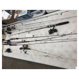 (10) Assorted Fishing Rods and Reels