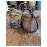 Early Gas Can & Havoline Oil Can