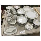 Set of Floral-Bordered Marked "Lady Cliff"