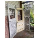 3pc Decorative Doors and Shutter with Metal Accent