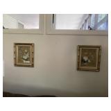 2 Oriental-Style Paintings in Bamboo Style Frames