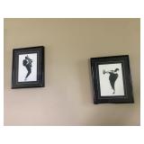 2 Black and White Jazz Prints