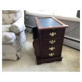 End Table with Storage and Magazine Rack