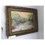 Signed Decorative Woodland Oil on Board
