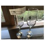 Pair of 25th Anniversary Champagne Glasses