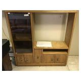 Solid Wood Entertainment Center with CD Rack