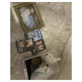 Lot of Ceramic Snowman, Wooden Bowl, Soaps, Etc.