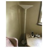 White Glass-Top Floor Lamp