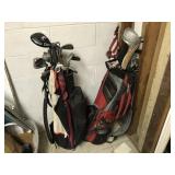 2 Bags of Various Drivers, Putters and Wedges