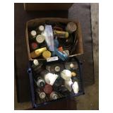 2 Boxes of Misc. Household Sprays and Auto. Sprays