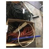 2 Boxes of Extension Cords, Soldering Iron, Etc.