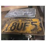 1951 and 1976 PA License Plate