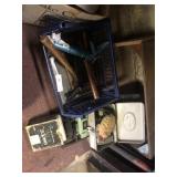 2 Boxes:  Tools, Hatchet, Drill and Jigsaw