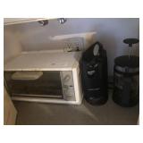 Toaster Oven, Electric Can Opener, French Press