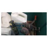 Grinder, Sharpener, Cleaners in tub