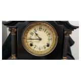 New Haven Steel Mantle Clock w/ Pendulum