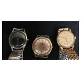 3 Vintage Bulova Wrist Watches