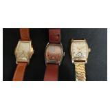 3 Vintage Bulova Wrist Watches