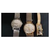 3 Vintage Elgin Wrist Watches