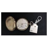 Longiner Coin Silver Hunter Case Pocket Watch,