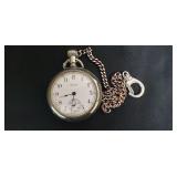 Elgin Pocket Watch Manor Scene, working