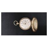 A. Bollel Coin Silver Pocket Watch Hunter Case,