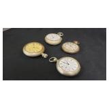 4 Vintage Pocket Watches, as is
