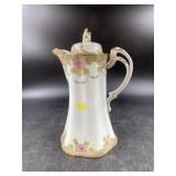 Hand-painted Nippon Enameled Chocolate Pot