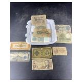 Tray: Early Foreign Currency Paper Money