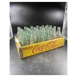 Vintage Wooden Coca Cola Crate w/ 24 Bottles