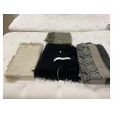 (4) Vintage Blankets/ Shawls/ Tablecloth