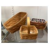 (3) Longaberger Baskets