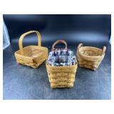 (3) Miniature Longaberger Baskets