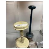 (2) Vintage Painted Hat Stands
