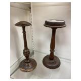 (2) Wooden Hat Stands