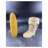 Vintage Composition Rare Ear of Corn & Boot