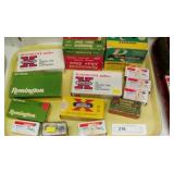 Tray of Ammo: .22, 25 automatics, 30-30, 12 Gauge,