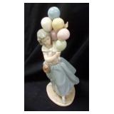 Lladro Figurine of Young Girl with Balloons