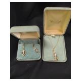 14K Necklace and Earrings