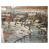 Oil on Board Painting by AF Hermansader