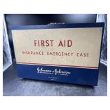 Wooden Vintage Johnson & Johnson First Aid