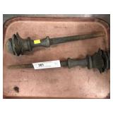 (2) Contemporary Iron Garden Spikes