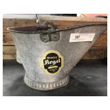 Galvanized Coal Bucket with Shovel