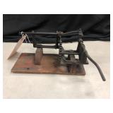 Primtive Apple Peeler Mounted on Original